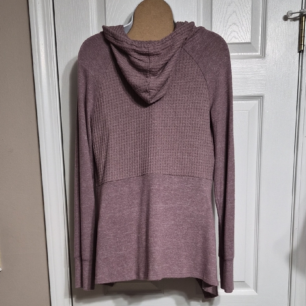 Mudd Women's Mauve Draped Cardigan - Picture 7 of 11